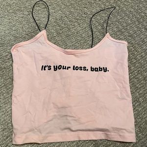 Baby pink crop top